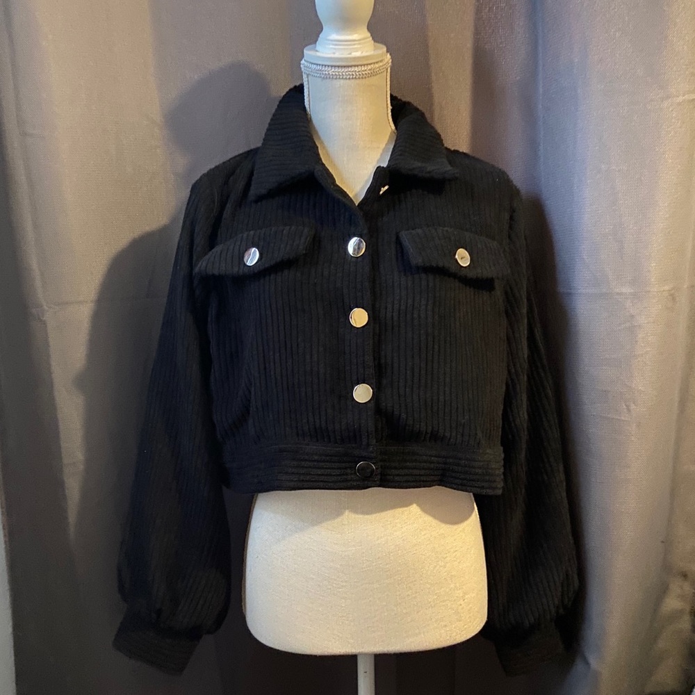 Corduroy cropped jacket